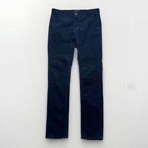 Y2K Blumind Corduroy Pants Men Sz 32 Dark Blue Preppy Dark Academia Zip Fly